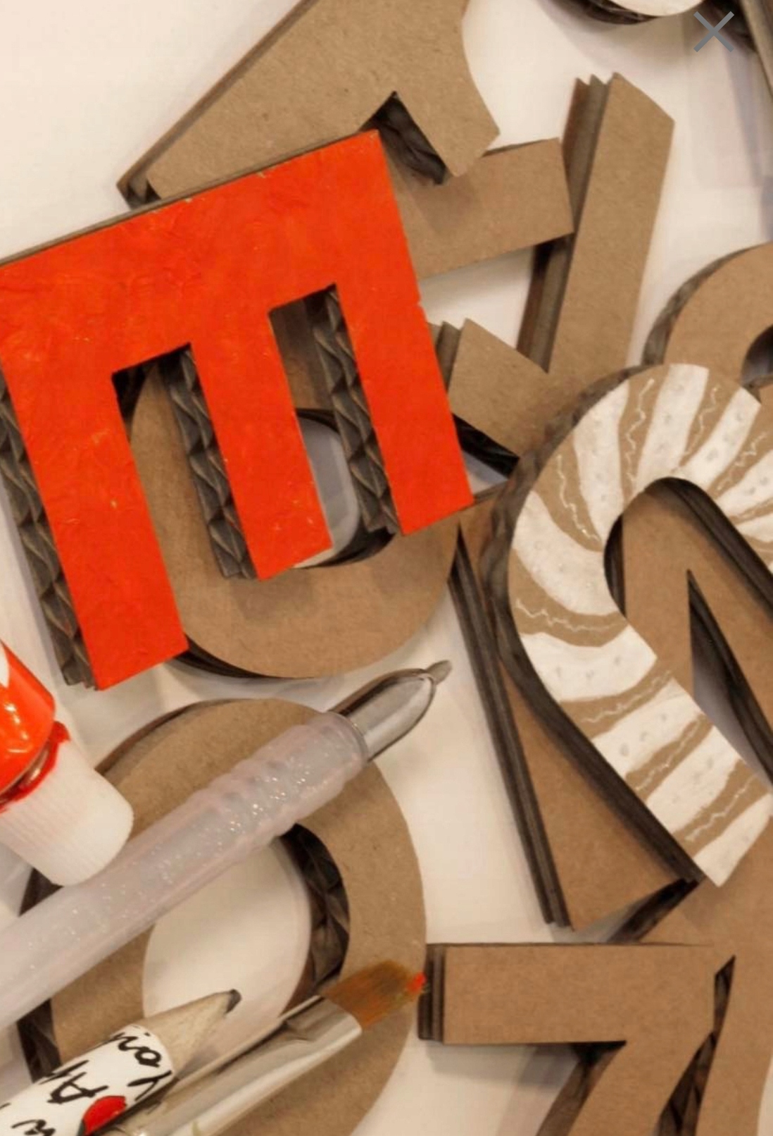 Tekturowe litery i cyfry DIY, karton 20 cm Kod producenta Karton _20