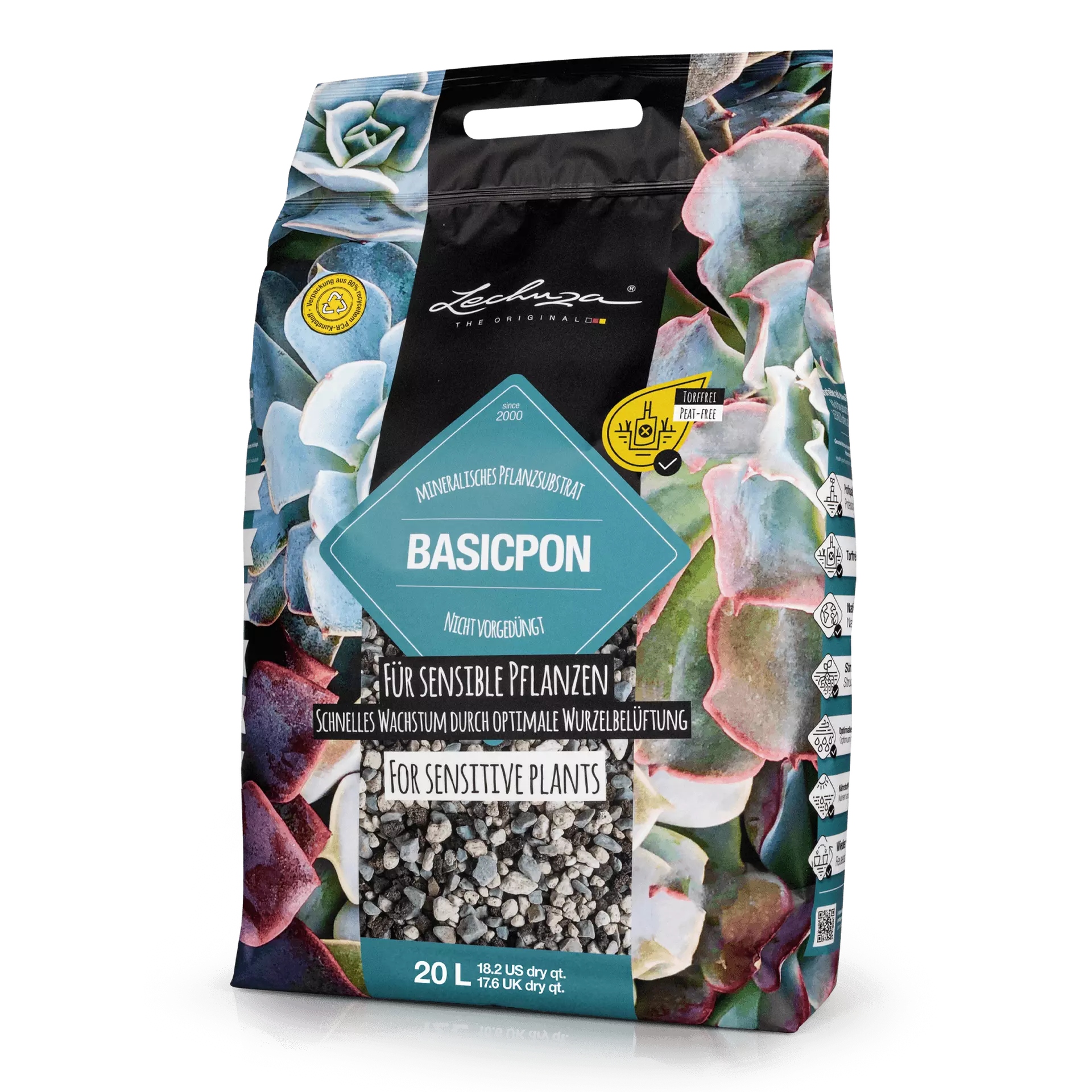 Substrat Lechuza Basicpon 20L Podłoże bez nawozu do roślin doniczkowych