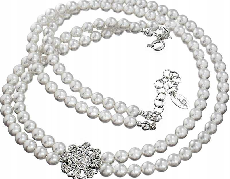 Crystal Pearl Náhrdelník Perly Flow Stříbro Arande