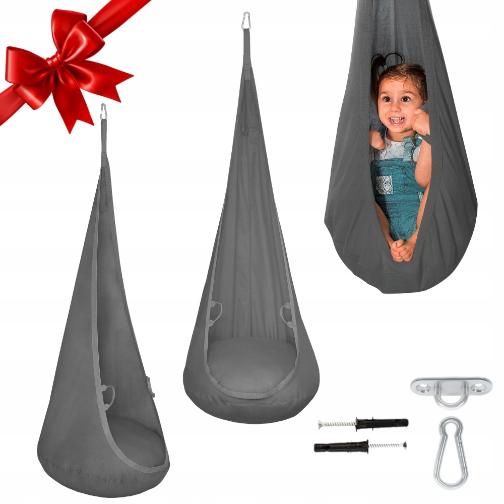 Mamoi Kokon pro děti Závěsné Křeslo, Houpačka kokon !bonus Montážní Háček!