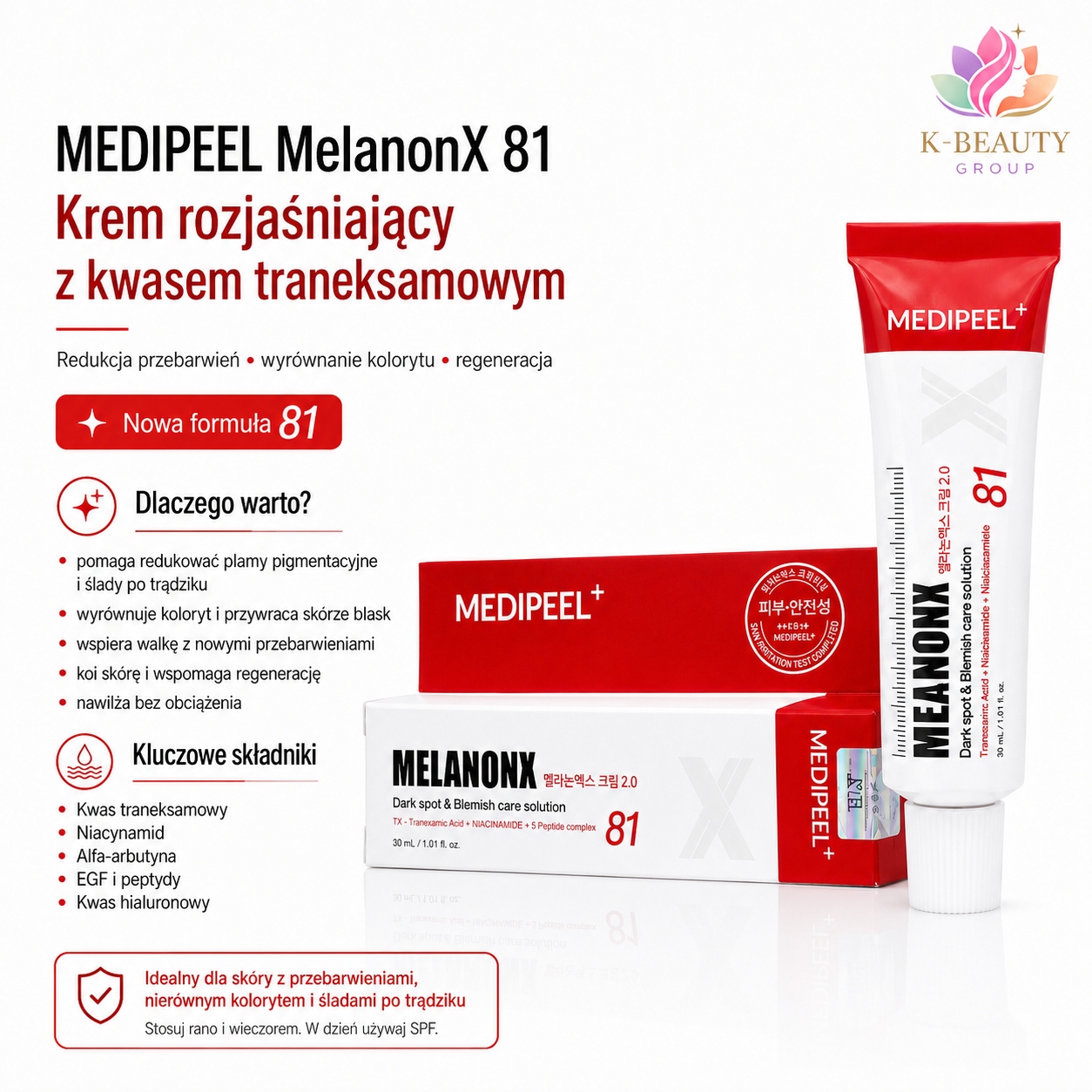 5ks x Melanon X Cream, 30 ml Krém proti pigmentovým skvrnám a pigmentové skvrny