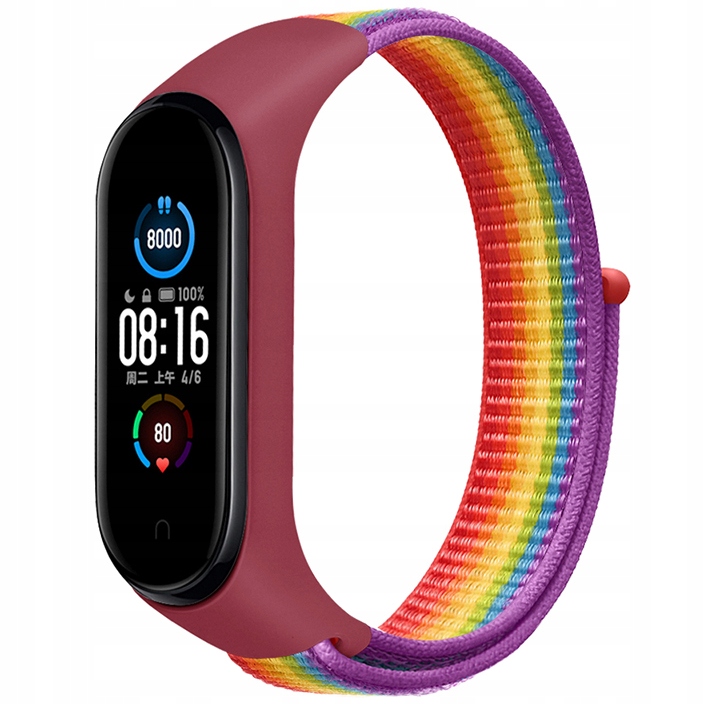 

Xiaomi BAND5 BAND6 opaska zamienna Nylon na Rzep