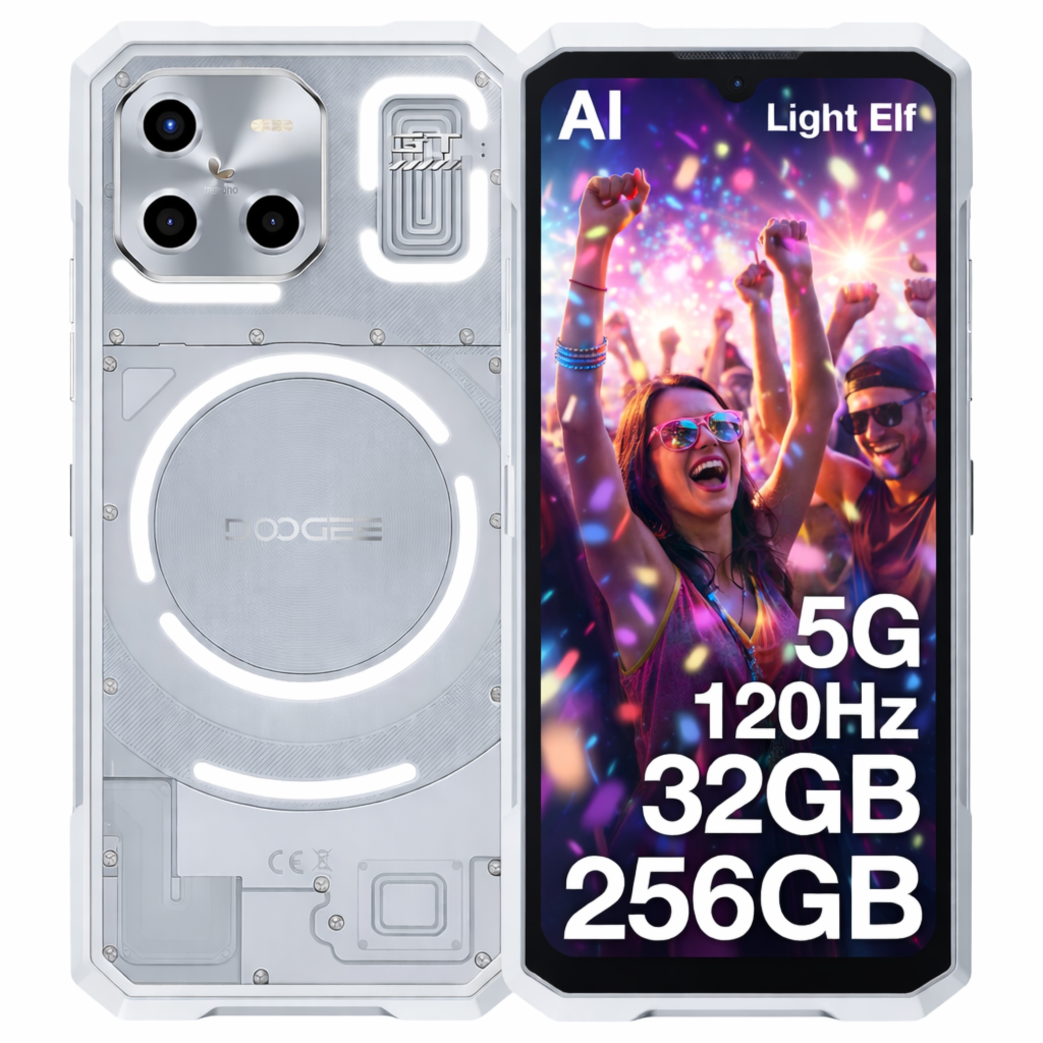 Odolný 5G Smartphone Doogee Blade Gt 32/256GB S Nfc, Multitool a Baterií 5500mAh Černý