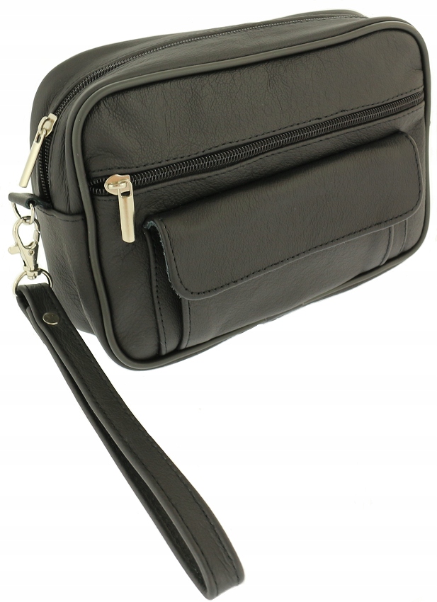 Skórzana SASZETKA męska POLSKA FIRMA SKÓRA 100% Marka bez marki