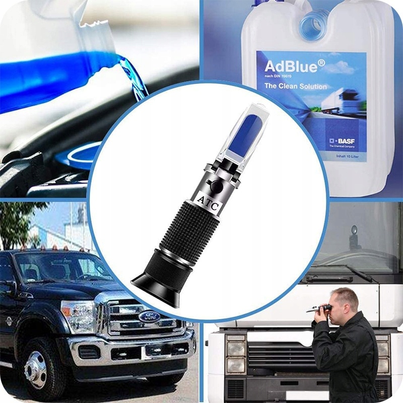 REFRAKTOMETR GLIKOMETR TESTER PŁYNU CHŁODNICZEGO ADBLUE ELEKTROLITU Marka Revento