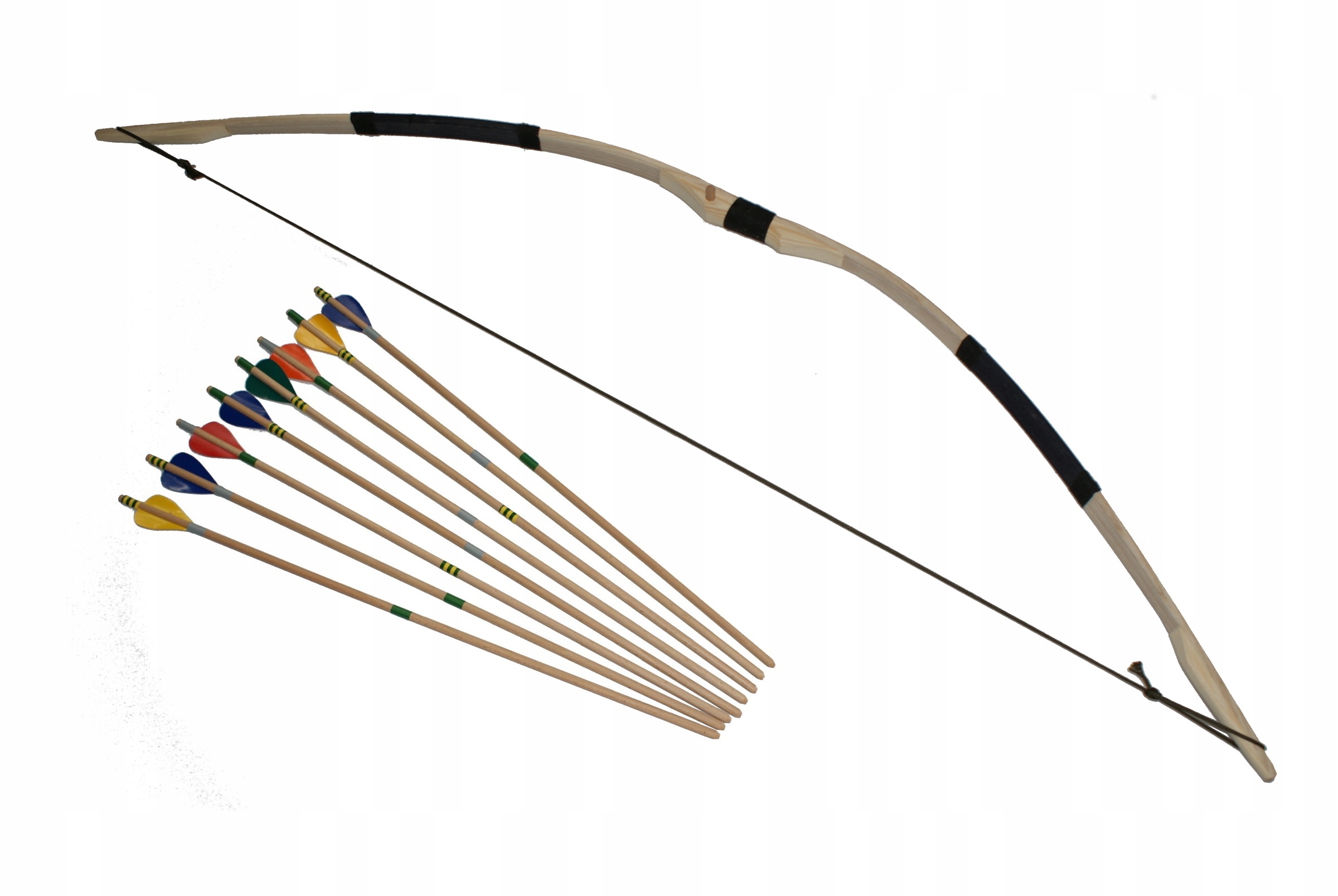 

Łuk drewniany 115cm 8 strzał czarny 6+