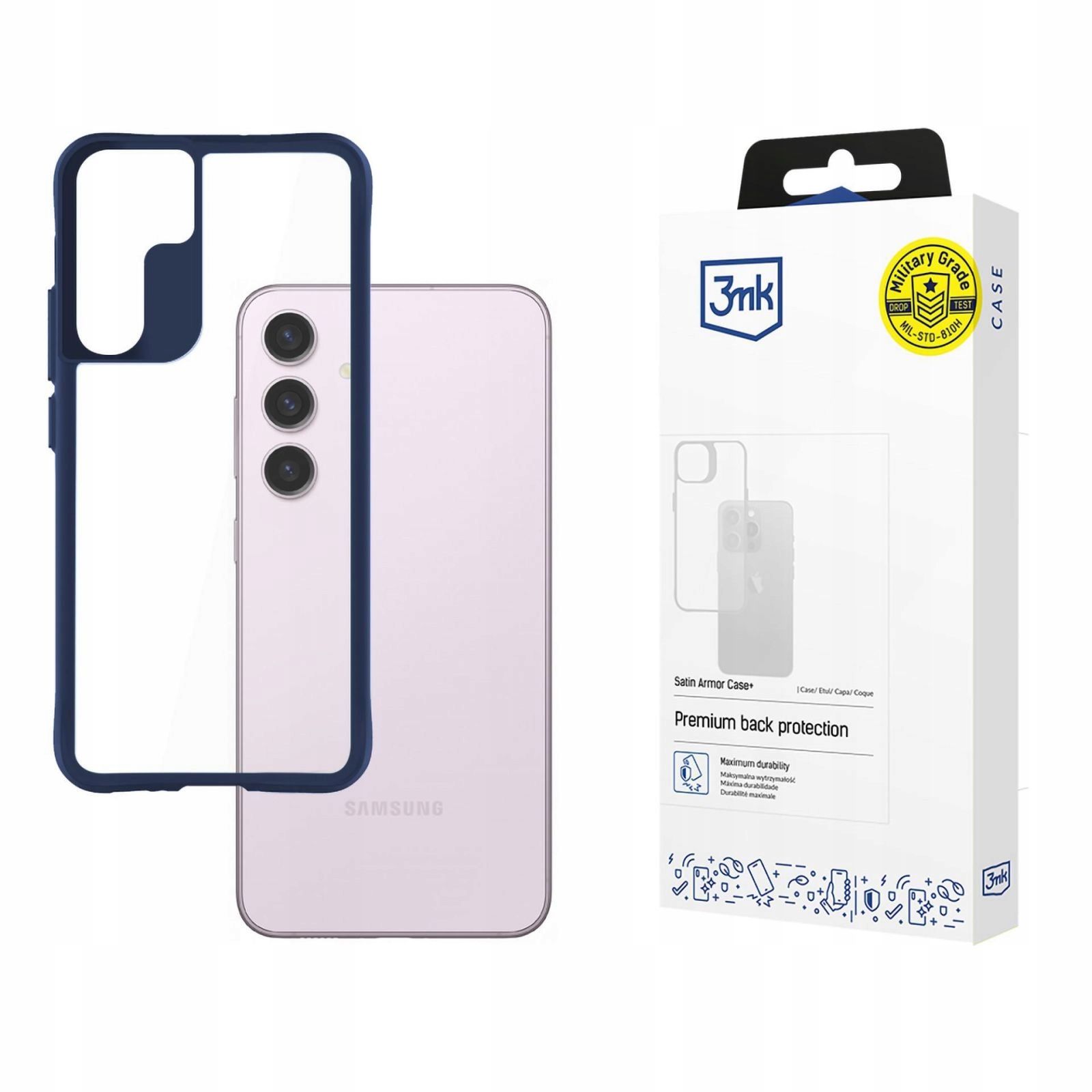 Samsung Galaxy S24 3MK Satin Armor Case+ Blue