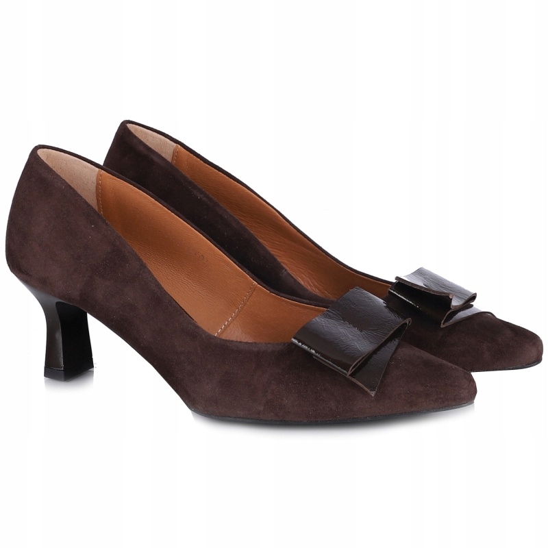 Dámské lodičky Kordel 2919 CZEK364/543 polské čokoládové Koža VEL..36