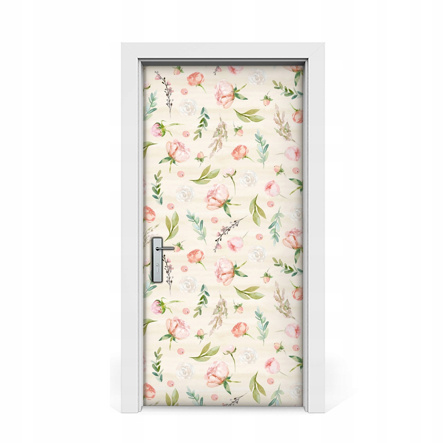 

Naklejka na drzwi okleina Kwiaty pastele 95x205