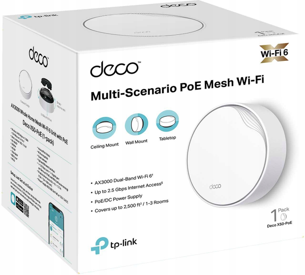 Domáci Systém Wi-fi Mesh Tp-link Deco X50-POE(1-pack)