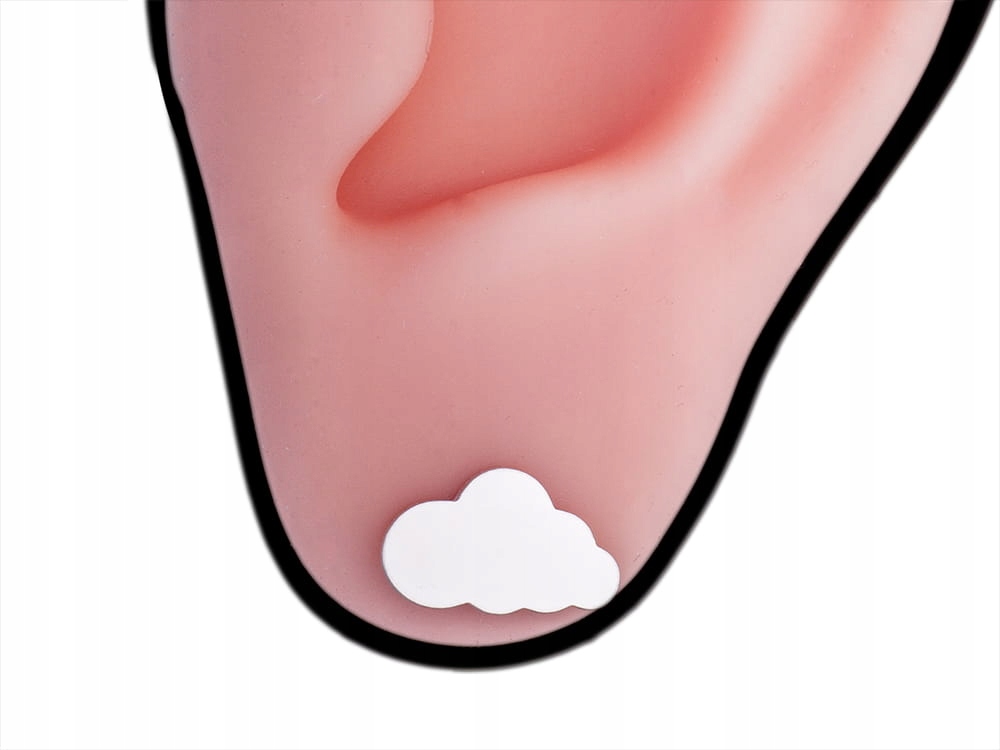 

Srebrne kolczyki chmury, chmurki. Próba 925