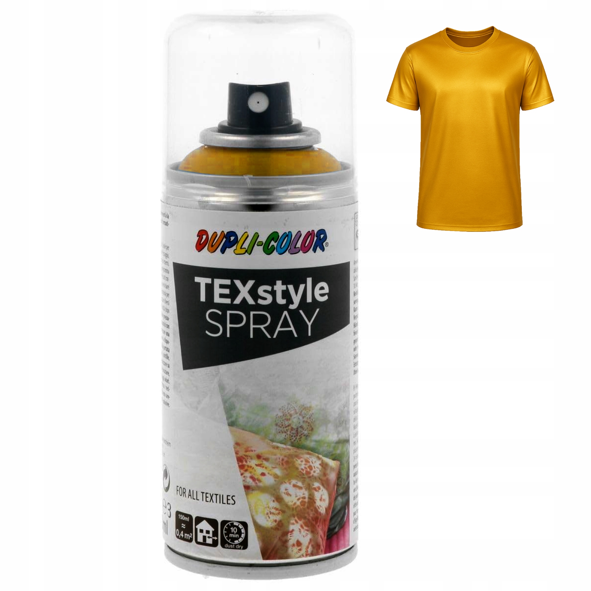 СПРЕЙ ДЛЯ ТКАНЕЙ, ОДЕЖДЫ, КРАСКА 150 МЛ DUPLI ЗОЛОТОЙ