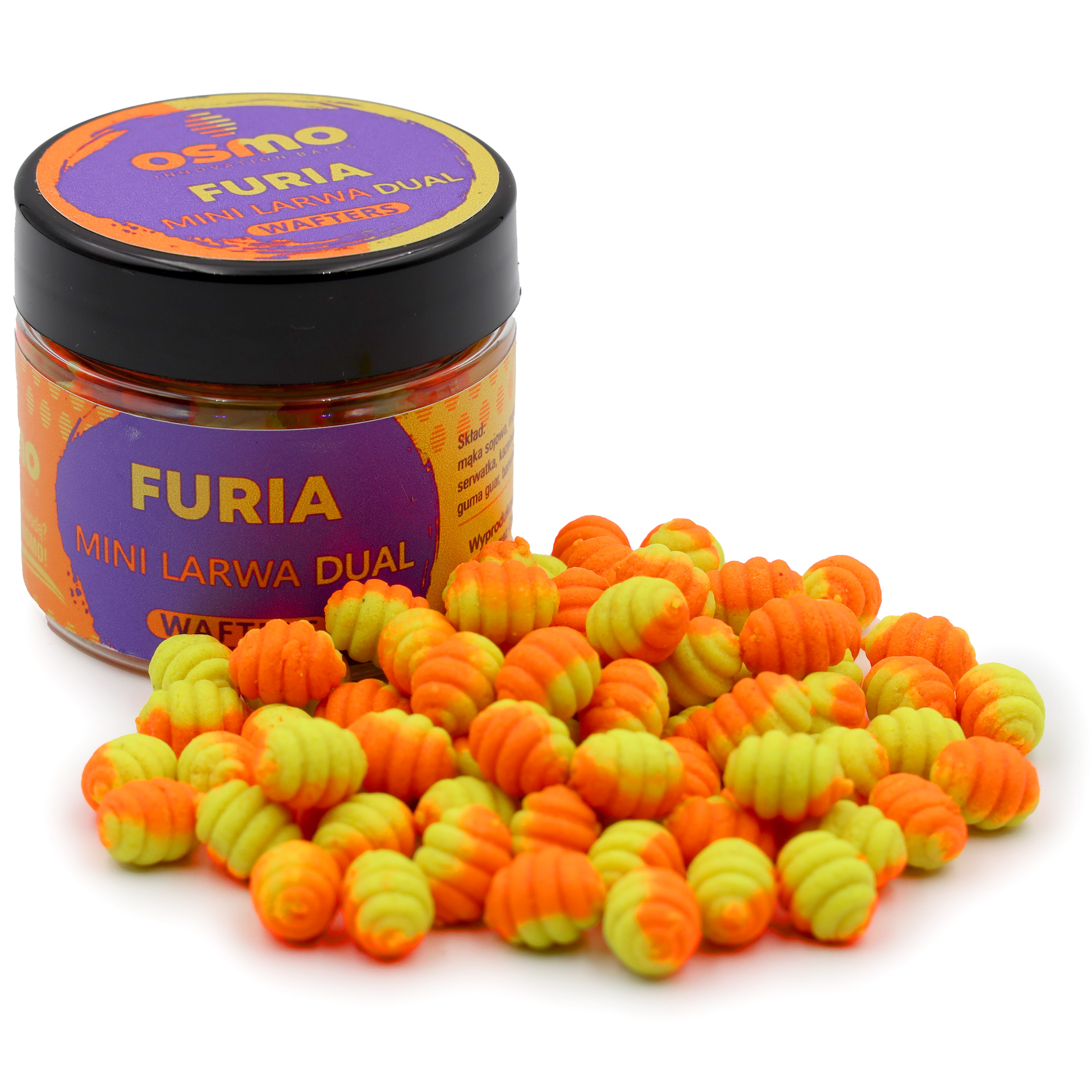 OSMO MINI личинка DUAL-Fury 7 мм | вафельница приманка / двухцветная