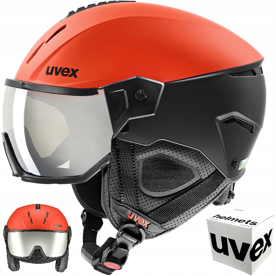 Snowboardová lyžařská přilba Uvex Instinct Visor 53-56 cm oranžová