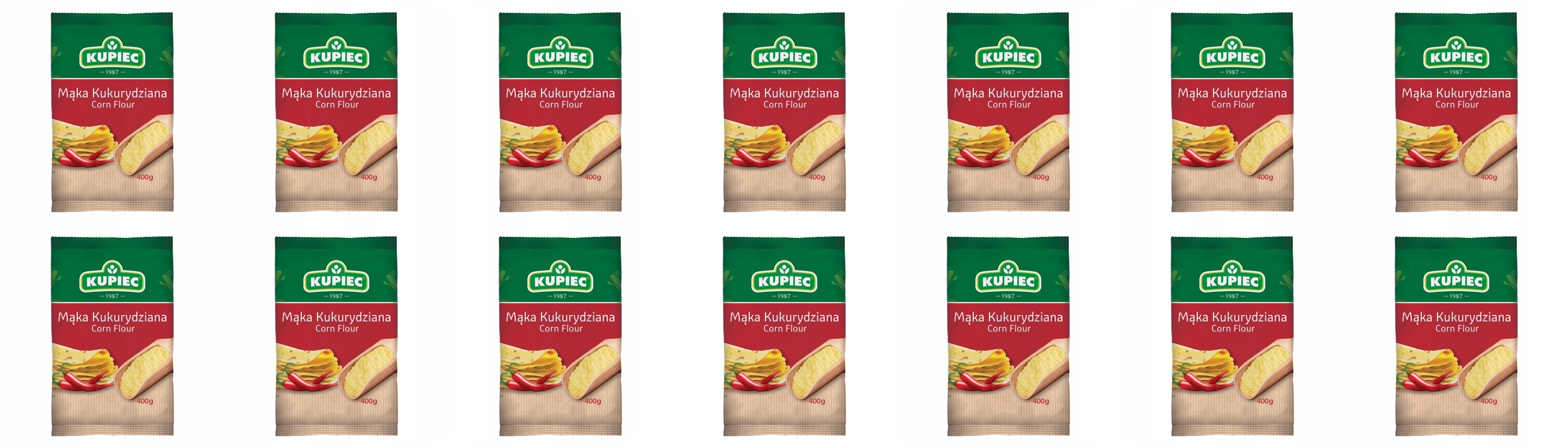 Levně 14 x 400 g Kupiec Kukuřičná mouka Karton