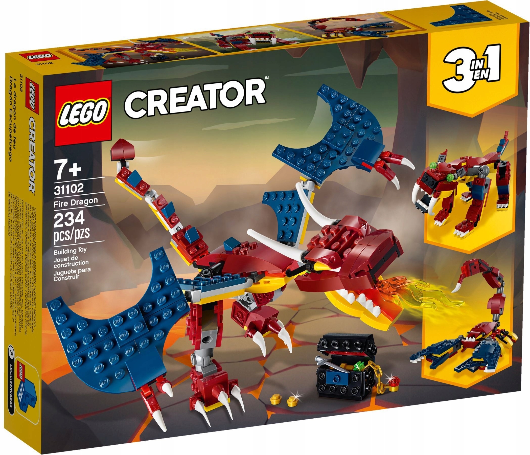 LEGO CREATOR 31102 SMOK OGNIA