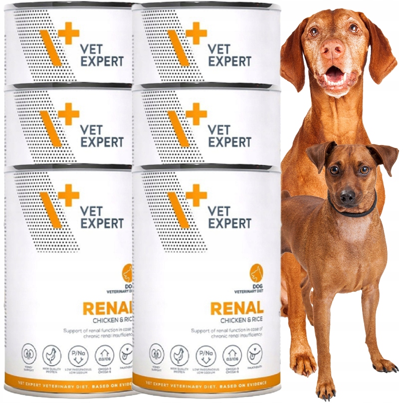 Zestaw Vet Expert Renal Dog mokra karma weterynaryjna dla psa psów 6x400g