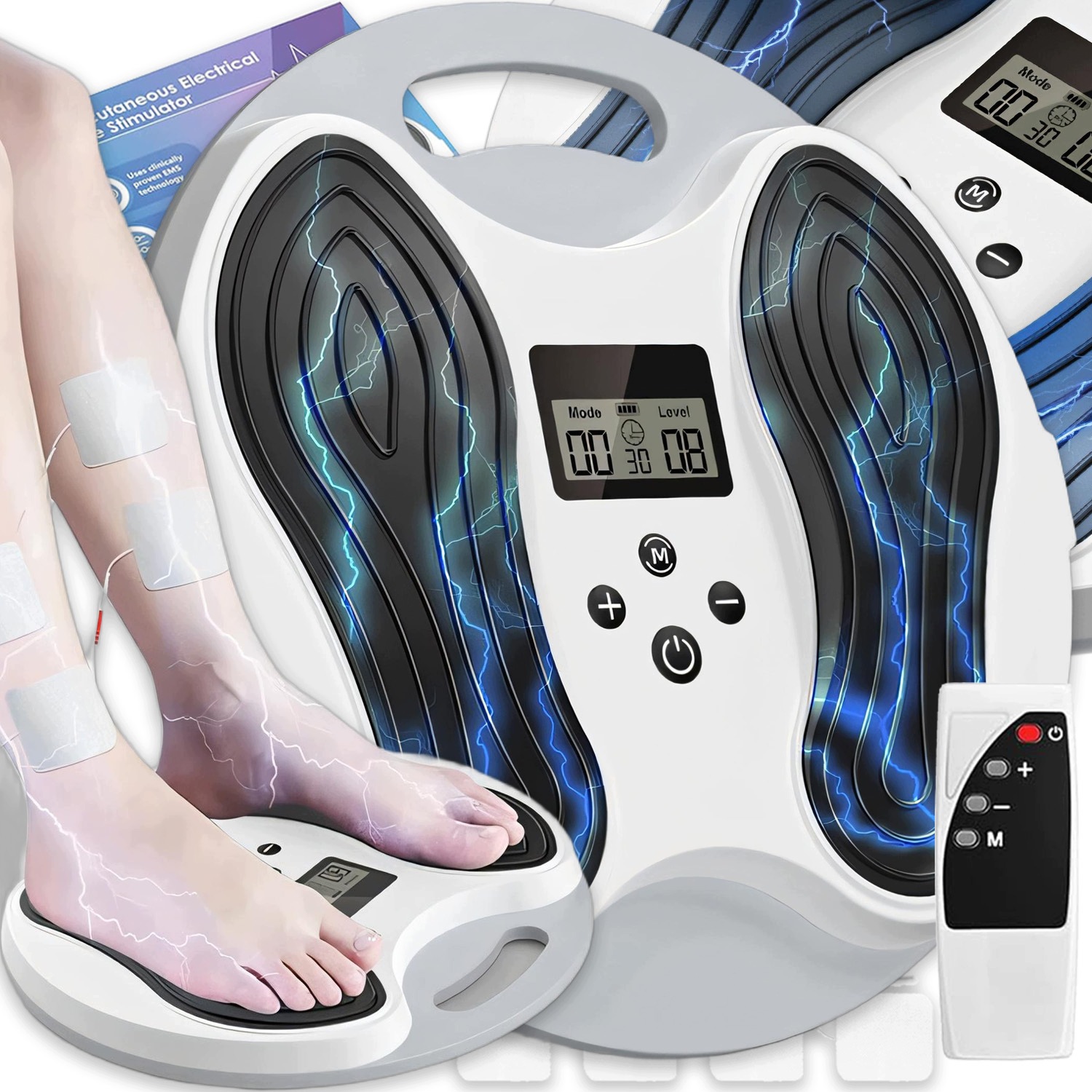 Elektrostymulator Mięśni Mata Masażer Stóp Tens Ems 2W1 Do Akupresury Pilot