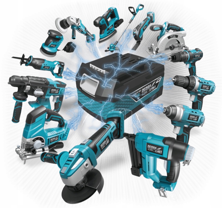 Dedra DED7052 Pistolet do kleju aku SAS+ zestaw Temperatura maksymalna 180°C