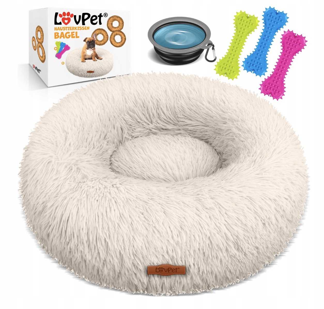 Levně Pelíšek pro psa/kočku polštář 80 cm Lovpet Béžová