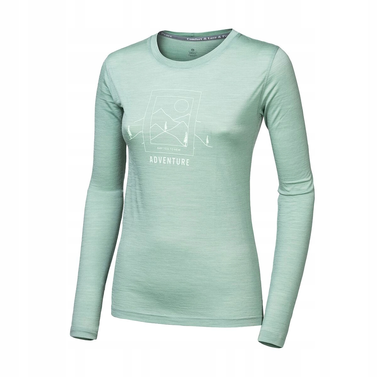Sensor Merino Air Say Yes dámské triko dl.rukáv basil green velikost L