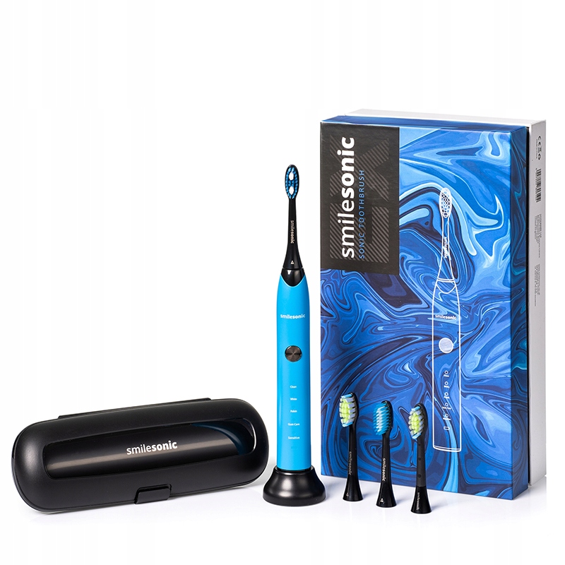 Szczoteczka soniczna Smilesonic Ex Blue z 4 końcówkami wymiennymi