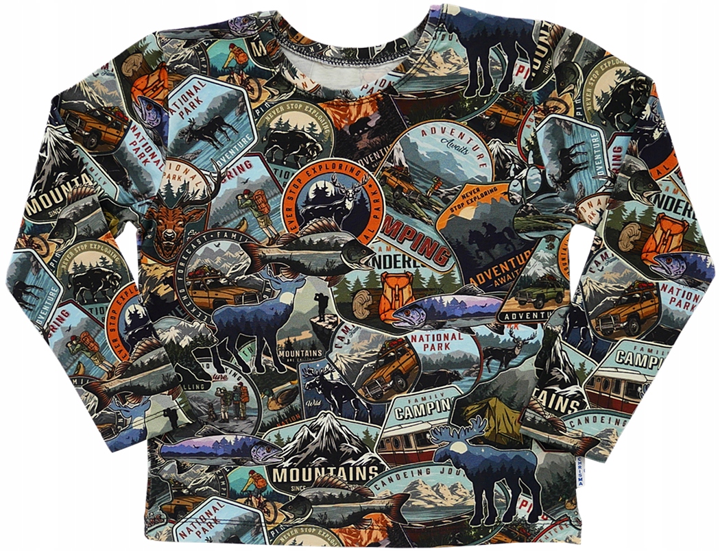 

Bluzka z Nadrukiem dla Chłopca zwierzęta 128