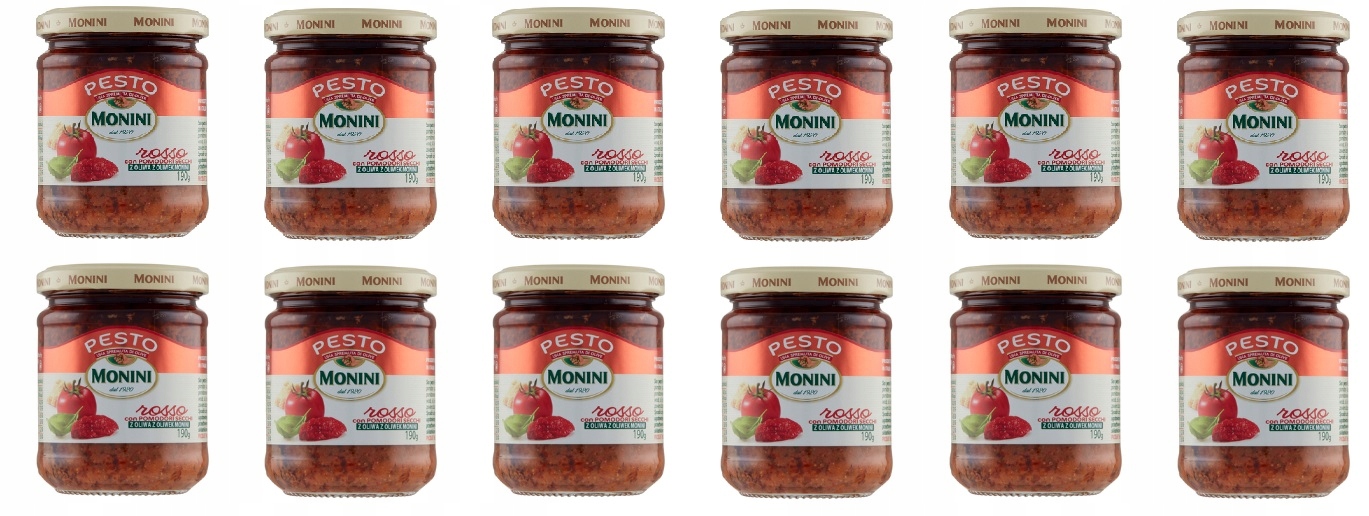 12x 190g Monini Sos pesto Rosso Karton