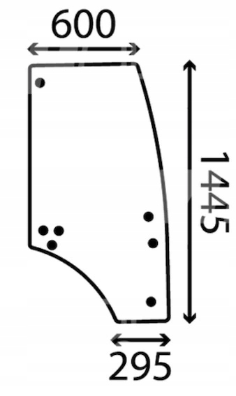 sklo dveří pravá nabíječka John Deere 3800 R191649