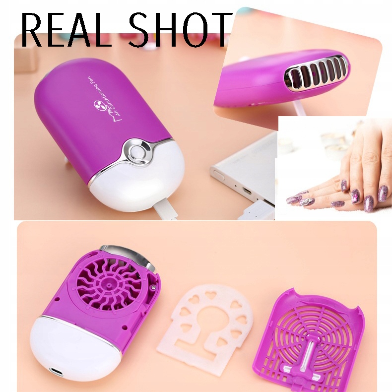 Miniwentylator z akumulatorem do przedłużania rzęs i szybkoschnącego wentylatora do suszarki do paznokci Marka inna marka