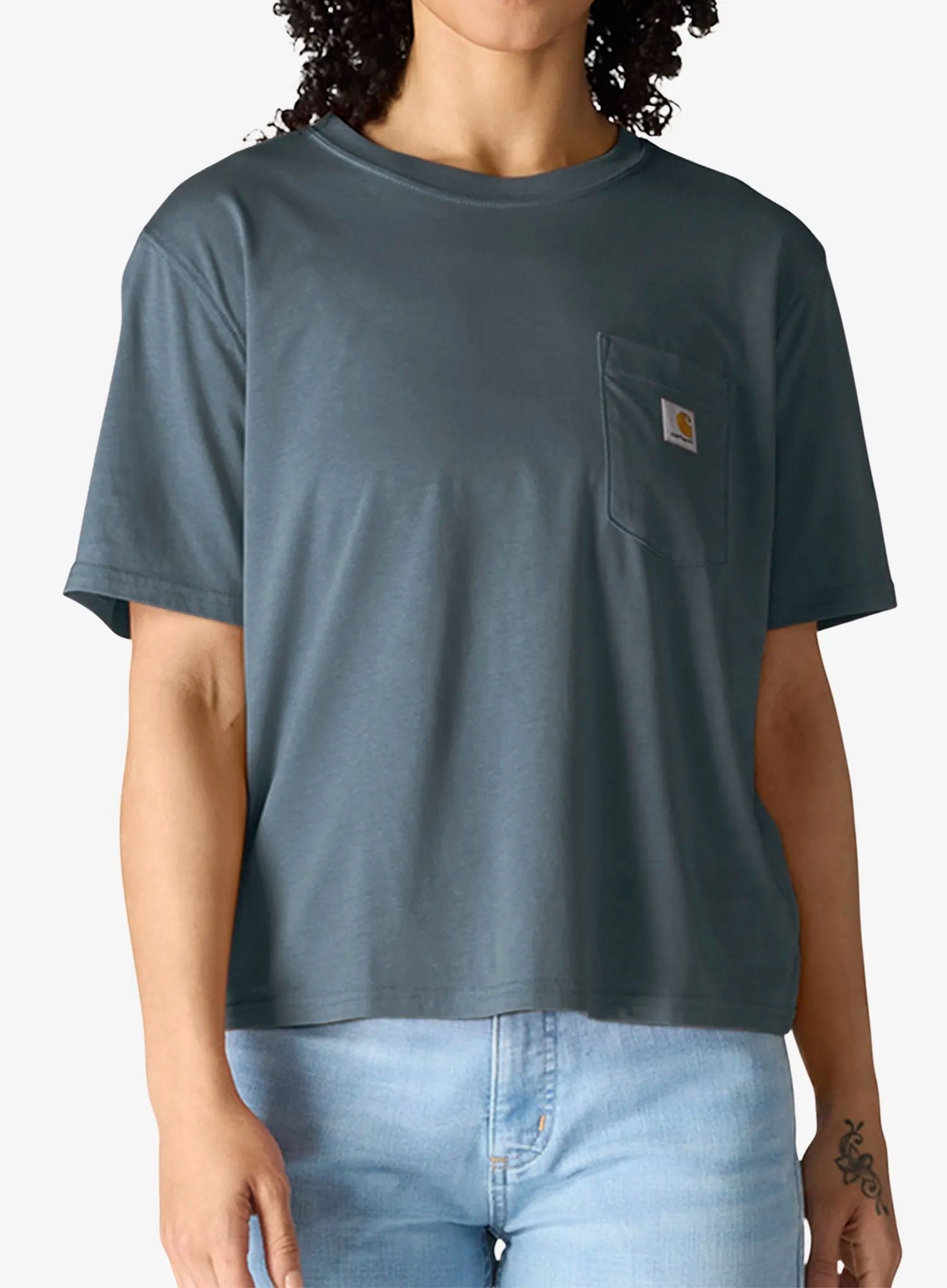 Tričko Carhartt Tencel Fiber Series Loose T-Shirt iron blue L