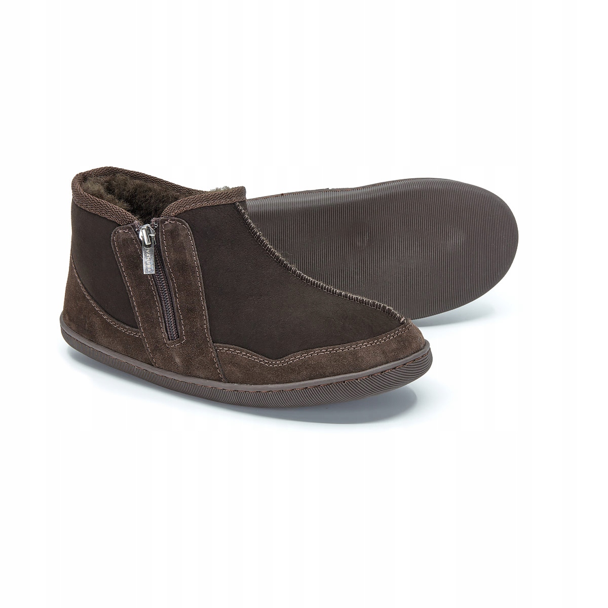 Dámské Pantofle Highlander, vlněné pantofle, teplé Hnědé, vel 38