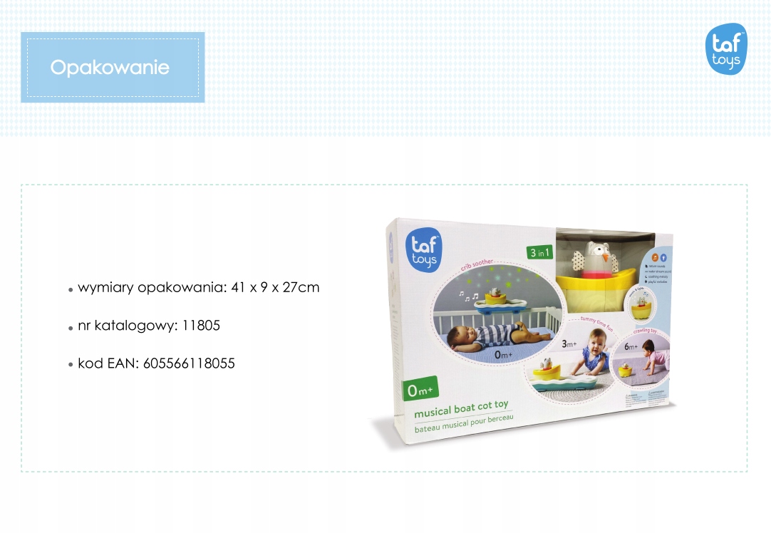 Taf Toys MUZYCZNA łódka, projektor Głębokość produktu 9 cm