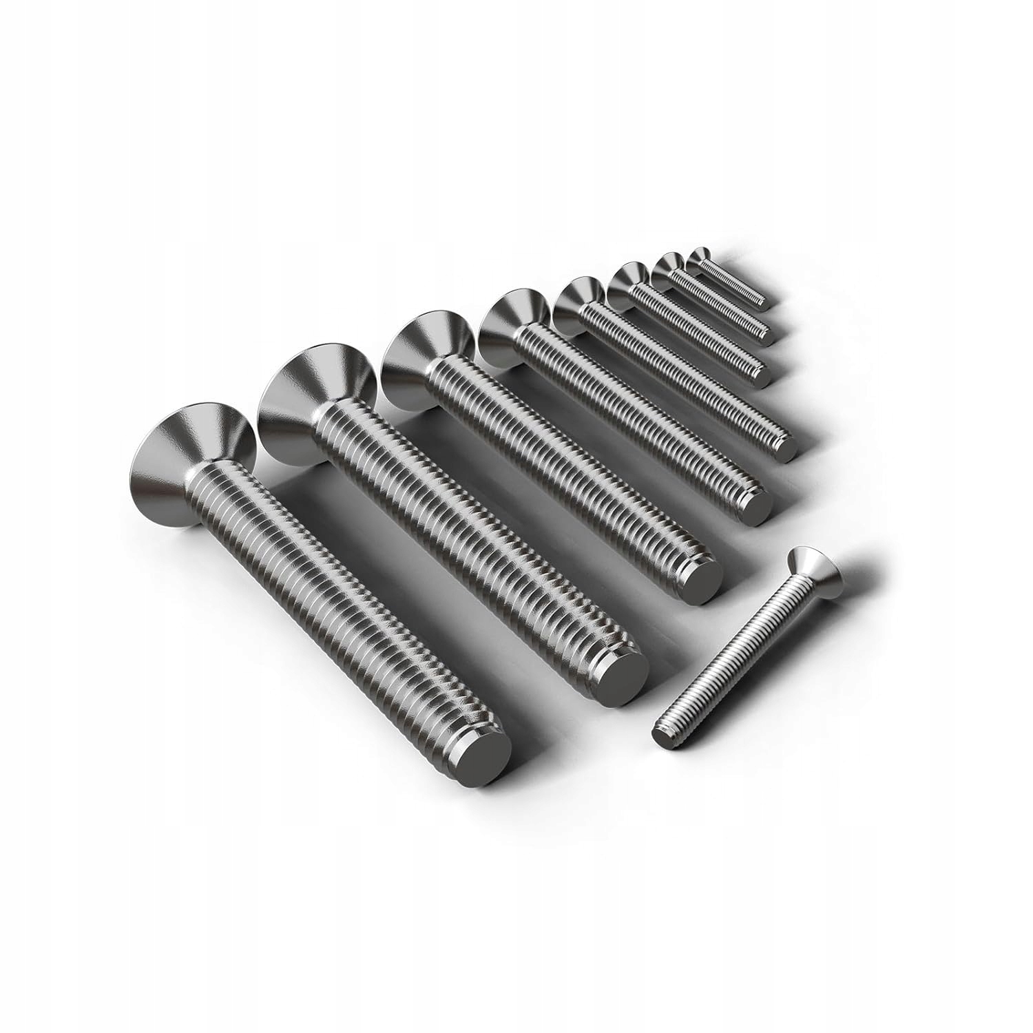 Śruba M10 x 180mm Sześciokątna Stożkowa 50szt Stal Nierdzewna