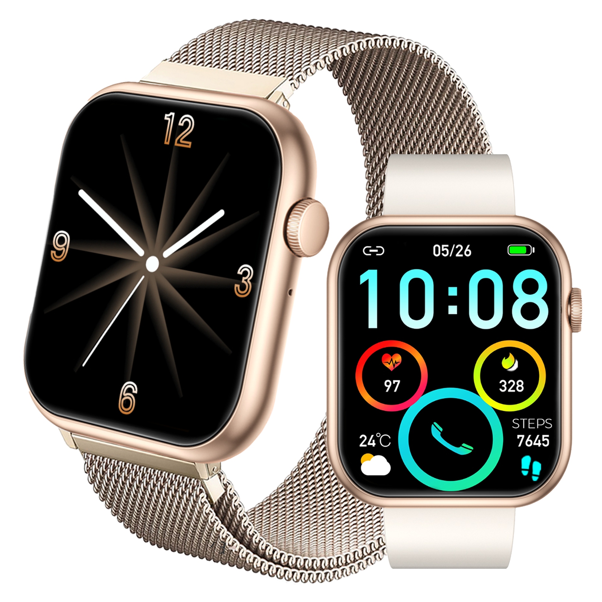 Zegarek Smartwatch Damski Menu Polskie Rozmowy Smart Watch Sport Puls Paski