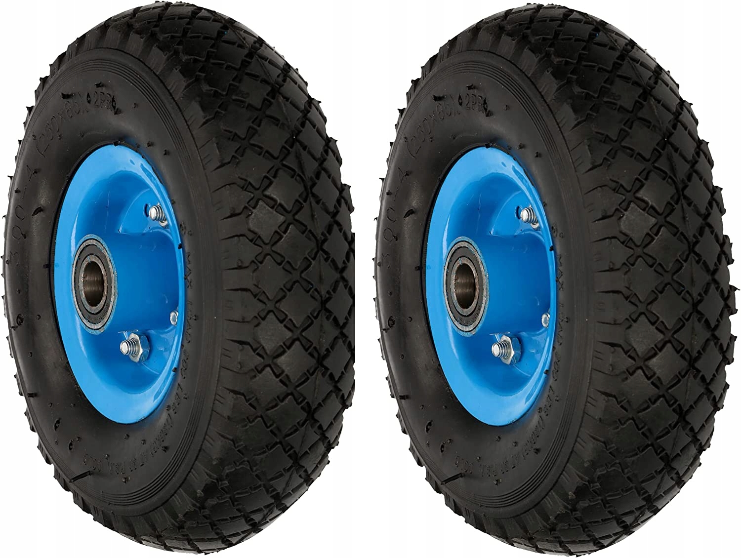 КОЛЕСА ДЛЯ ТАЧЕК ТЕЛЕЖКИ 3.00 - 4 РЕЗИНОВЫЕ НАБОР 2ШТ