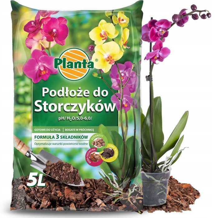 PLANTA PODŁOŻE ZIEMIA DEDYKOWANA DO STORCZYKÓW KORA TORF WYSOKI KERAMZYT 5L