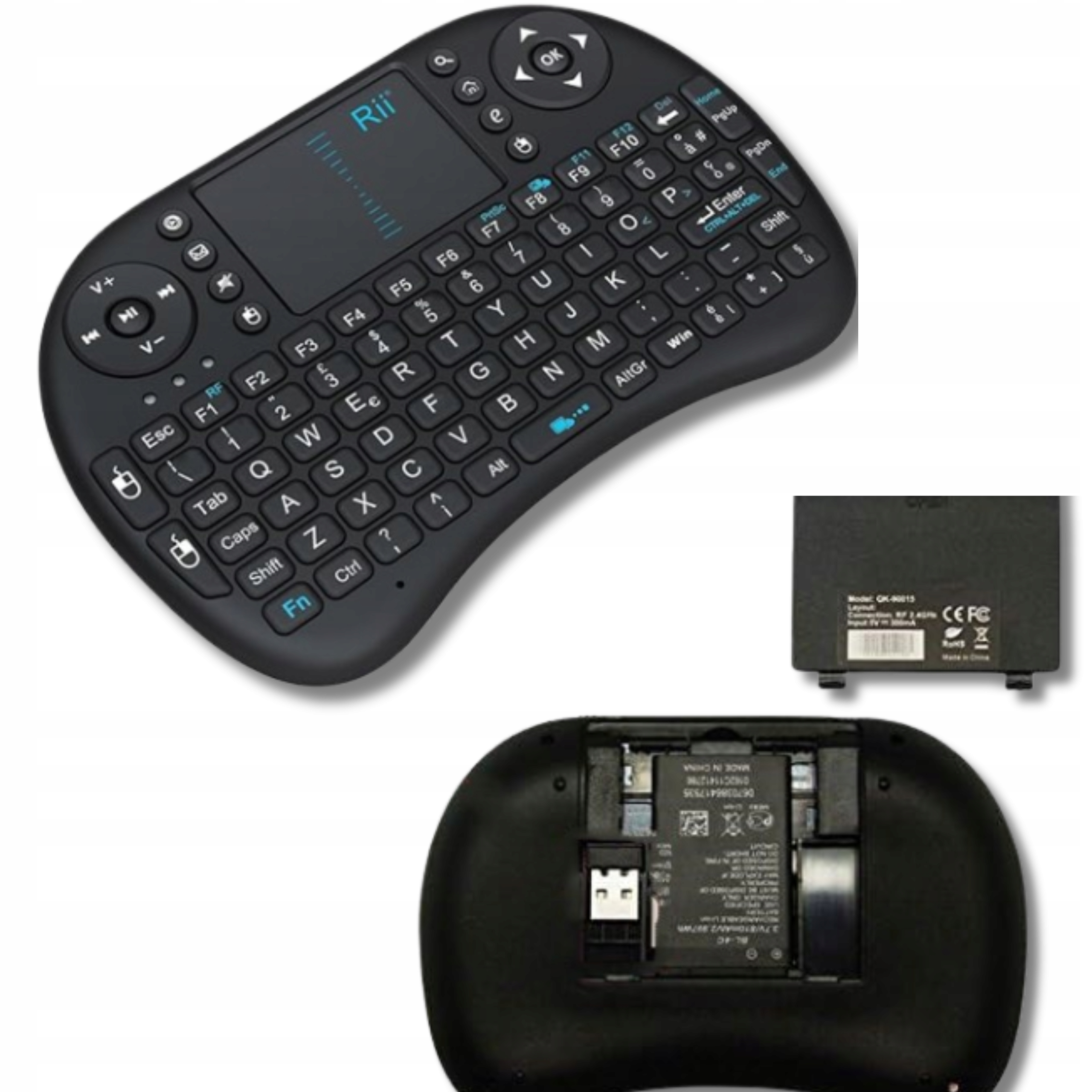 Membránová klávesnice Mini Qwerty bezdrátová klávesnice