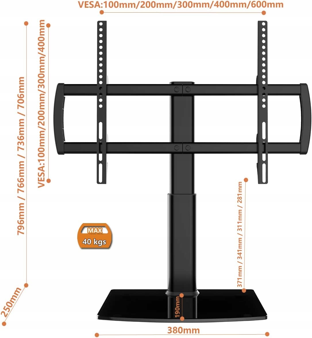 Uchwyt na telewizor HEMUDU HT04B-002 stojak stand Marka Inna