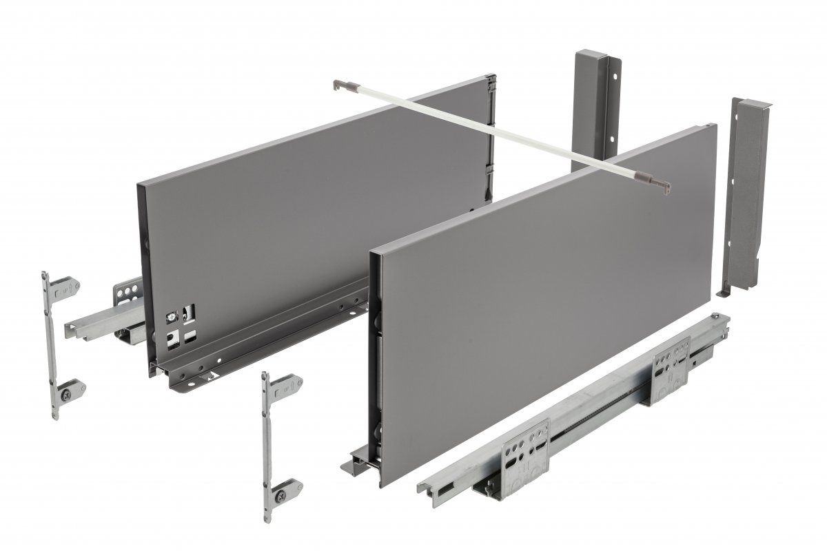 Szuflada Gtv Axis Pro H168 L450 push to open antracyt PB-AXISPRO-P2O-KPL450