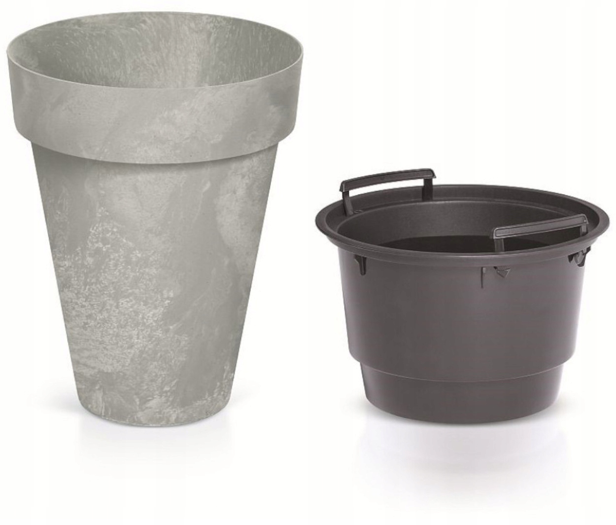

Doniczka z wkładem Cube Slim Beton Effect 25L duża