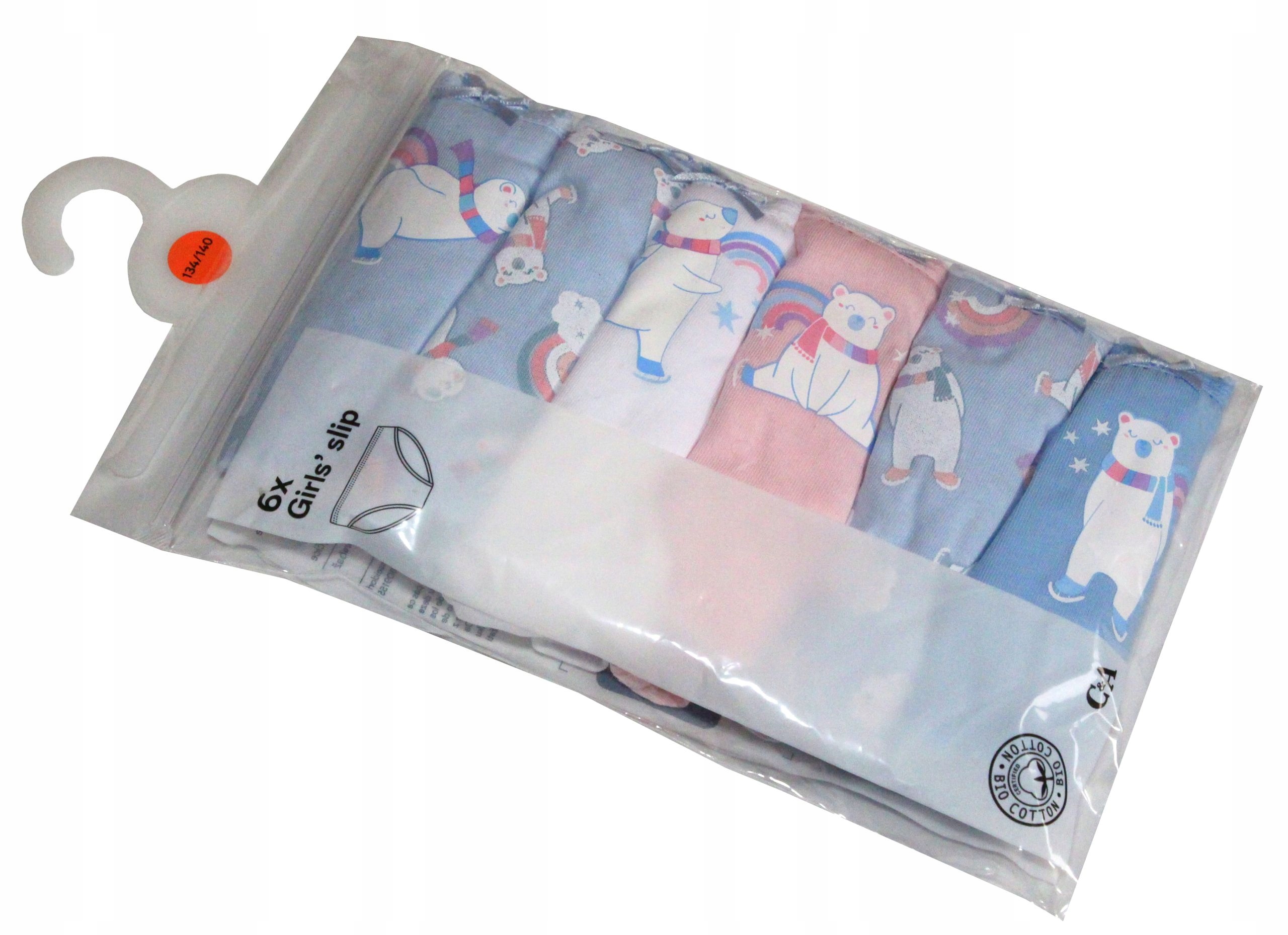 

C&a 6 Pack majtki Majteczki biały miś 92