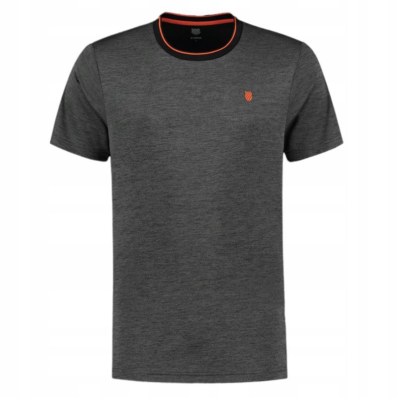 Pánské Tričko K-swiss Hypercourt Double Crew Men Jet Black Melange XL