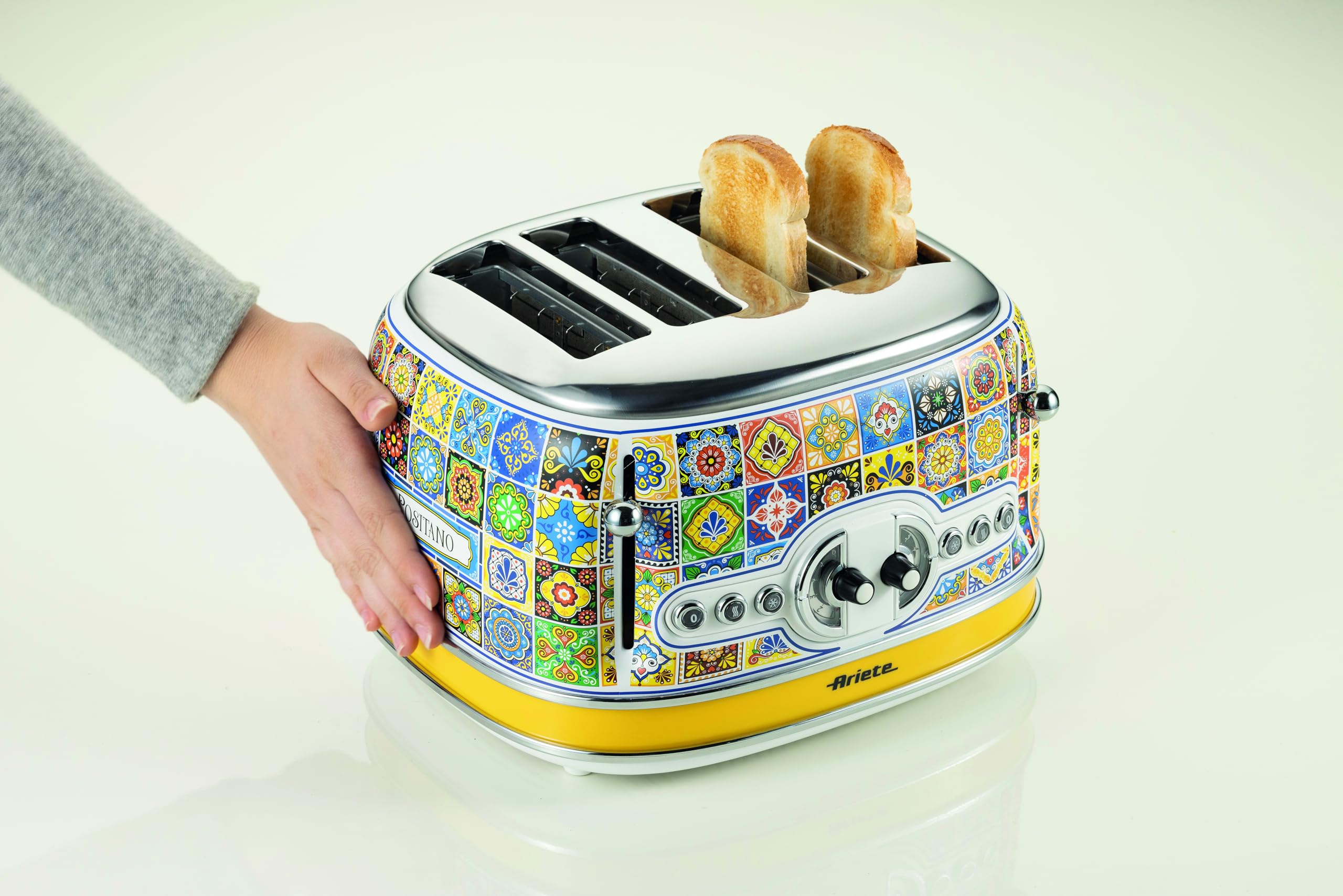 ARIETE Toster 156 Positano 4 Kromki 6 Stopni Opiekania 1630W — miniatura 2