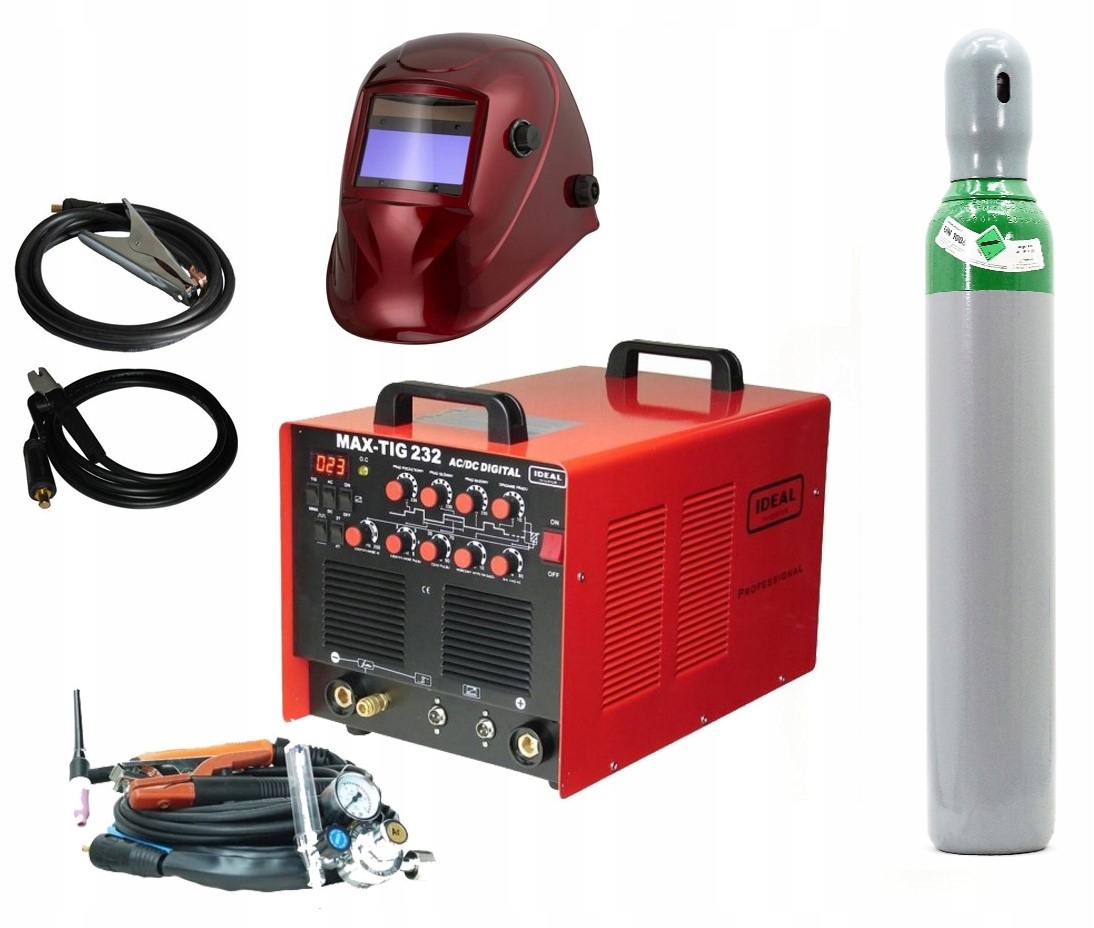 TIG сварочный аппарат комплект идеальный Макс-TIG 232 AC / DC цилиндр