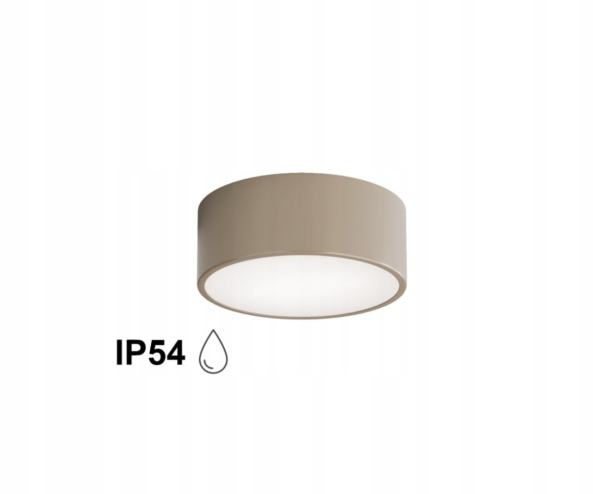 Lampa sufitowa łazienkowa na taras Plafon Cleo 200 IP54 Beżowy
