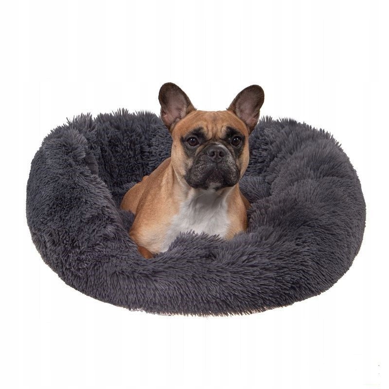 Levně Pelíšek Puffy Donut tmavě šedý 70 cm
