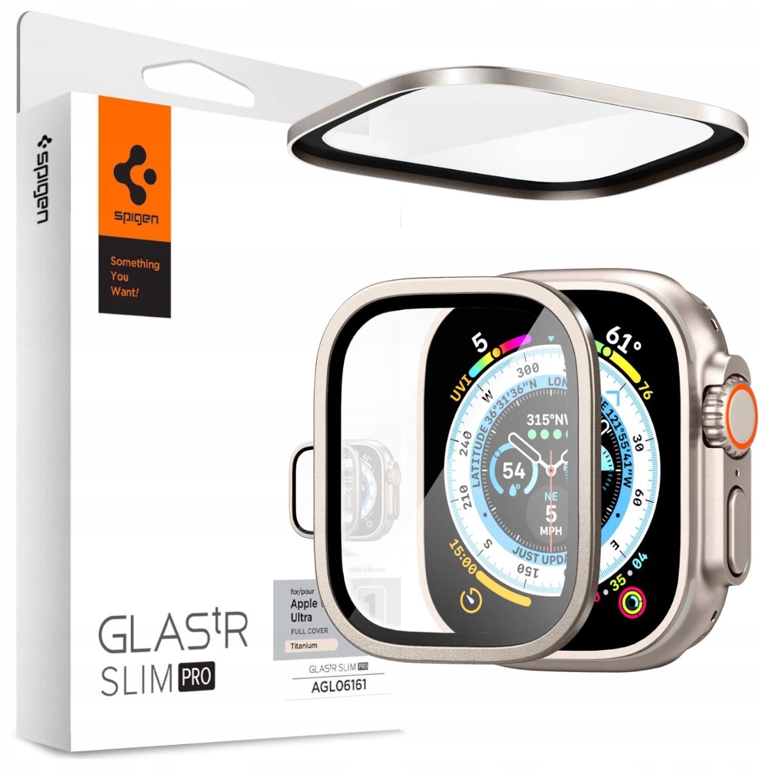 Szkło hartowane Spigen do Apple Watch Ultra 49 mm Pełne Na cały ekran