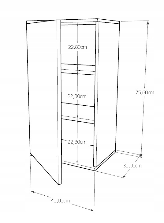 Szafka Kuchenna Wisząca Górna Premium KIRA Biała 40cm tip-on Blum Marka Krak Meble