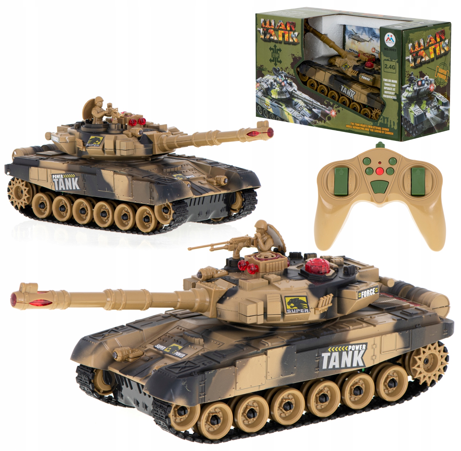 

Duży Czołg Zdalnie Sterowany Rc Big War Tank 2.4G